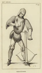14th Century, Crossbowman (engraving)