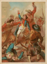 Young republican soldier Joseph Barra being killed in battle