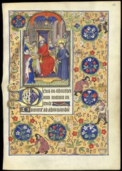 Miniature of Pilate Washing His Hands of the Fate of Jesus, from 