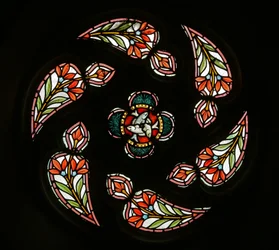 Rose window at the west end