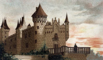 View of the Castle of Busset (Allier)