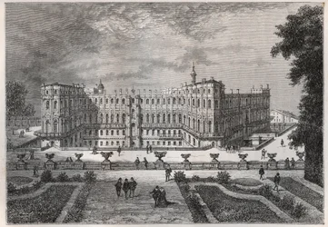 View of the castle of Saint-Germain (Saint Germain) (Seine and Oise) under Henri IV - engraving from L