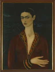 Self-Portrait Wearing a Velvet Dress