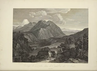 Passage of the Quindiu, in the Cordillera of the Andes, illustration from 