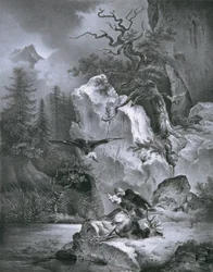 Vulture with Dead Deer