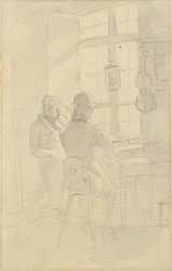 Two Men Playing Violin