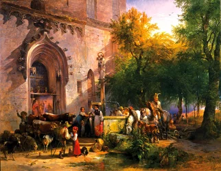 At the Monastery Fountain