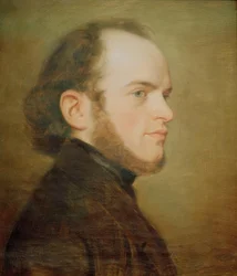 Portrait of Young Adolph Menzel