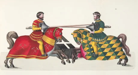 Two Knights at a Tournament, plate from 