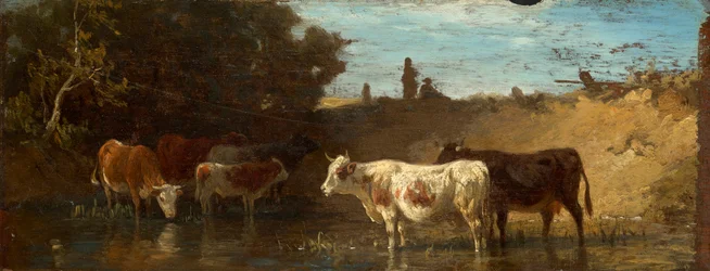 Cows at the Watering Place