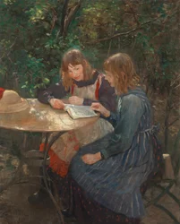 Two Girls in the Garden