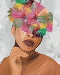 Floral Woman Portrait