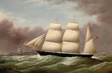 The Barque Alfred Hawley off the Skerries on Her Way into Liverpool