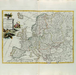 Europe divided into its main states, engraving by G. Zuliani taken from Tome I of the Newest Atlas published in Venice in 1776 by Antonio Zatta
