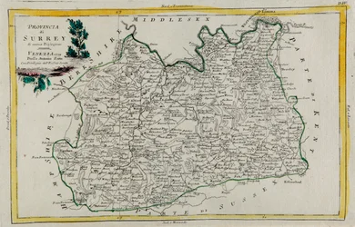 Province of Surrey, engraving by G. Zuliani taken from Tome I of the 