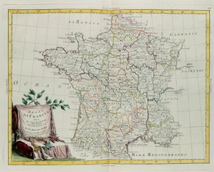 Kingdom of France divided into its governances