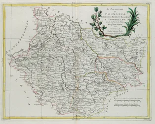 The Palatinates of Posnania, Gniesno, Brzesc, Kalisz and Inovroclav, Engraving by G. Zuliani from Tome III of the "Newest Atlas"