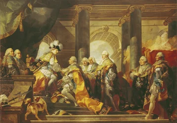 Louis XVI Receiving the Homage of the Knights of the Order of St. Esprit at Reims