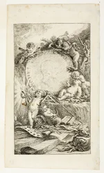 Frontispiece, plate one from Recueil de Poésies de Sedaine