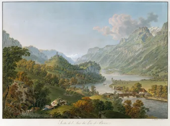 Outflow of the Aare from Lake Brienz