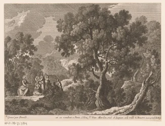 Landscape with Christ Preaching to a Small Group of People (series title: Landscapes with Scenes from the Life of Christ)