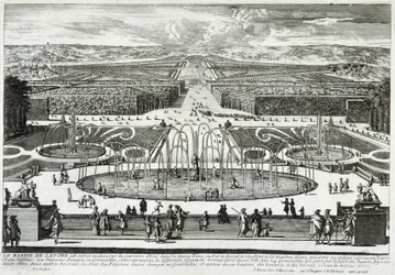 The Latona basin in the gardens of the castle of Versailles - by Perelle, late 17th century