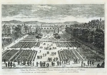 View of the Jardin des Plantes in the 17th century, by Perelle
