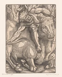 Hercules Wrestling with Achelous