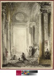 The Entrance of the Academy of Architecture at the Louvre