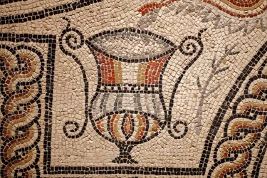 Mosaic with Fishes, (detail)