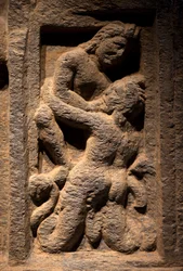 Triton. Low relief sculpted, art of Gandhara, 2nd-3rd century. National Museum of Korea, Seoul