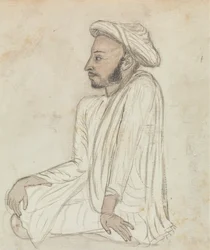 Man Sitting Crosslegged