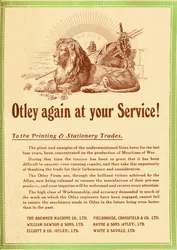 Otley Again at Your Service - To the Printing & Stationery Trades