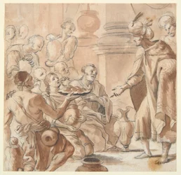 Joseph Distributing Wheat