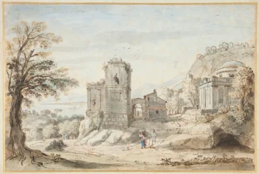 Landscape with Ruins and a Temple