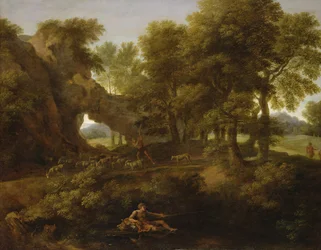 Landscape with a Fisherman, a Shepherd and Other Figures