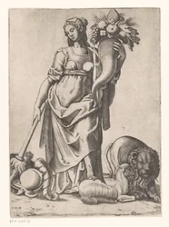 Allegory of Abundance Thanks to Peace