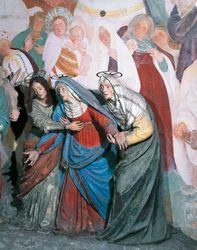 Statues of Holy Women Following Christ (detail) from Crucifixion by Gaudenzio Ferrari, Chapel XXXVIII, Sacred Mountain of Varallo Sesia, Italy