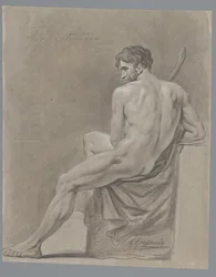 Seated Male Nude, Seen from the Back (2nd Prize 1786)