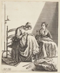 Two Women Sewing