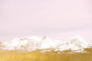 Golden Snowy Mountains