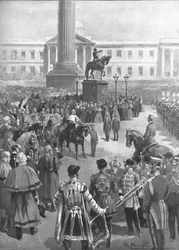 The End of the Crimean War: The Proclamation of Peace at Charing Cross, April 1856, 1901.