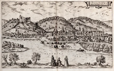 Pressburg Bratislava. From: Civitates Orbis Terrarium, 1588