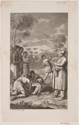 Black slave being whipped
