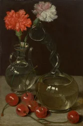 Still Life with Kuttrolf and Cherries