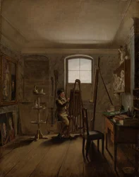The painter Gerhard von Kügelgen in his studio