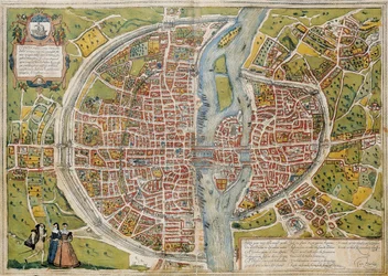 Civitatis Orbis Terrarum (Theatrum orbis terrarum). 1572-1617. Paris (1572). Volume I. Etching. SPAIN. CASTILE AND LEON. Salamanca. Salamanca University Library