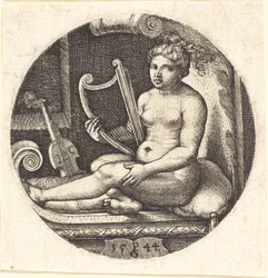 Woman with a Harp