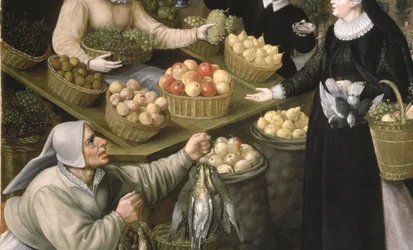 An Allegory of Autumn: A Fruit and Vegetable Stall above the Weinmarkt in Frankfurt am Main