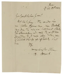 Autograph letter to Gebruder Ramann, Jena